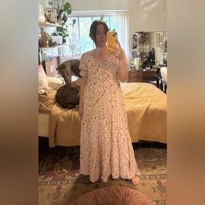 Floral Pink Maxi Dress